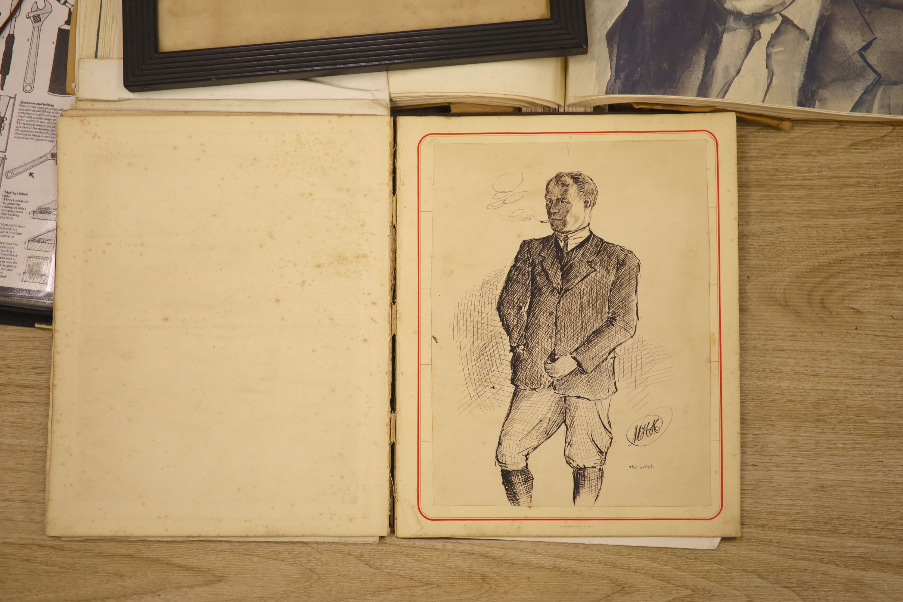 M.H. Hoad, artist sketch book mainly with caricatures together with a group of other assorted artwork